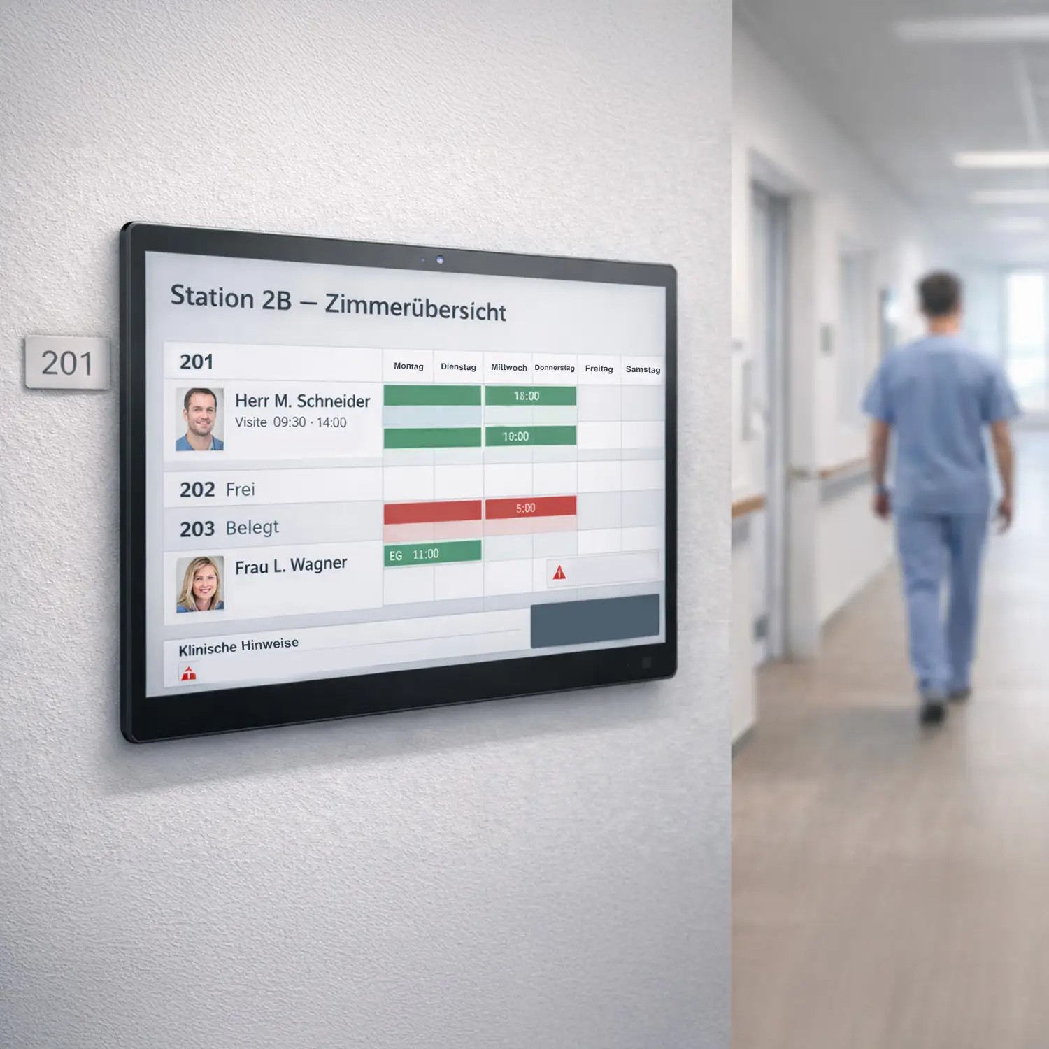 MegaPAD 1564 Pro 3 als Wanddisplay für Zimmerübersicht und professionelle Installationen