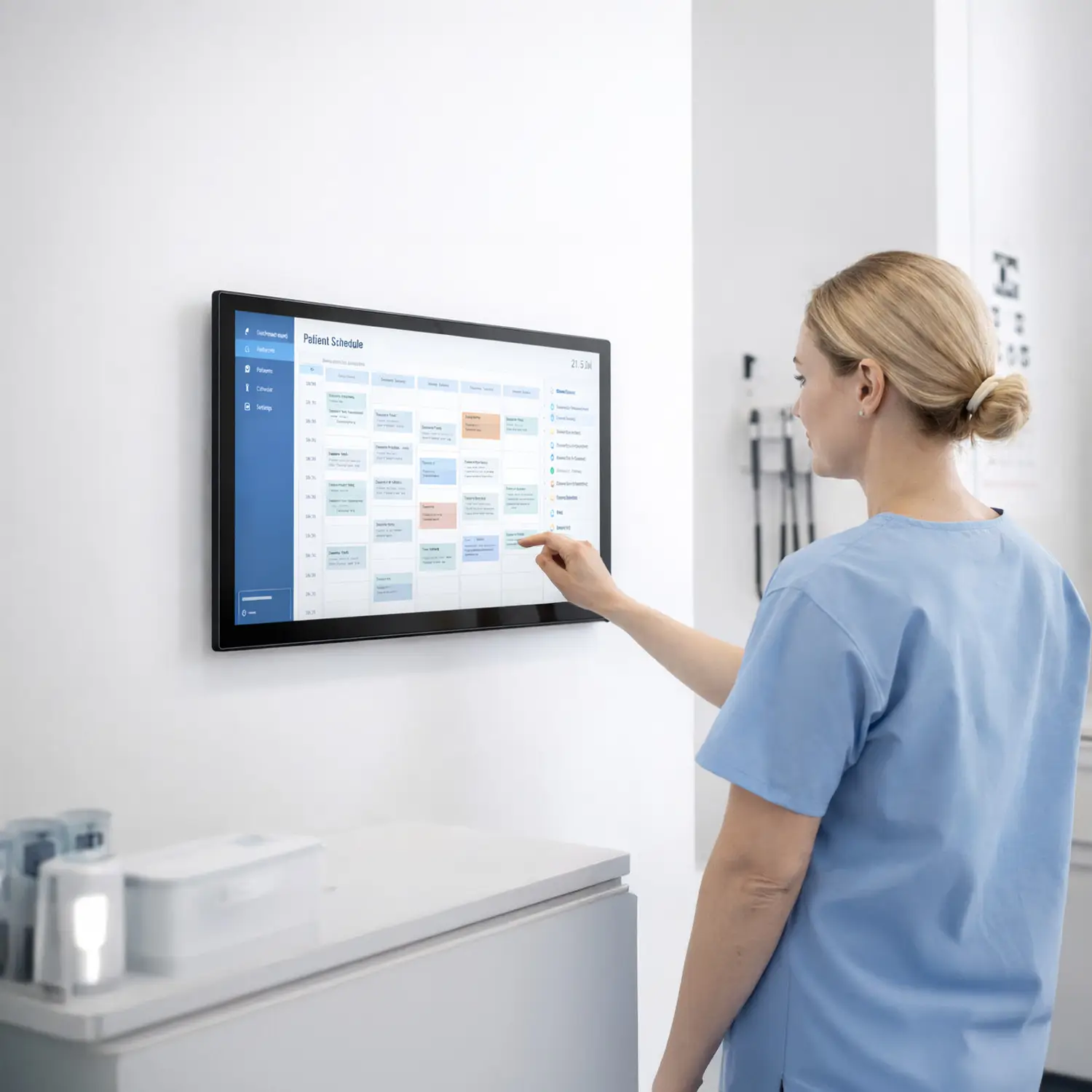 MegaPAD 2154 V7 Android Tablet PC als Wanddisplay für Informationsflächen