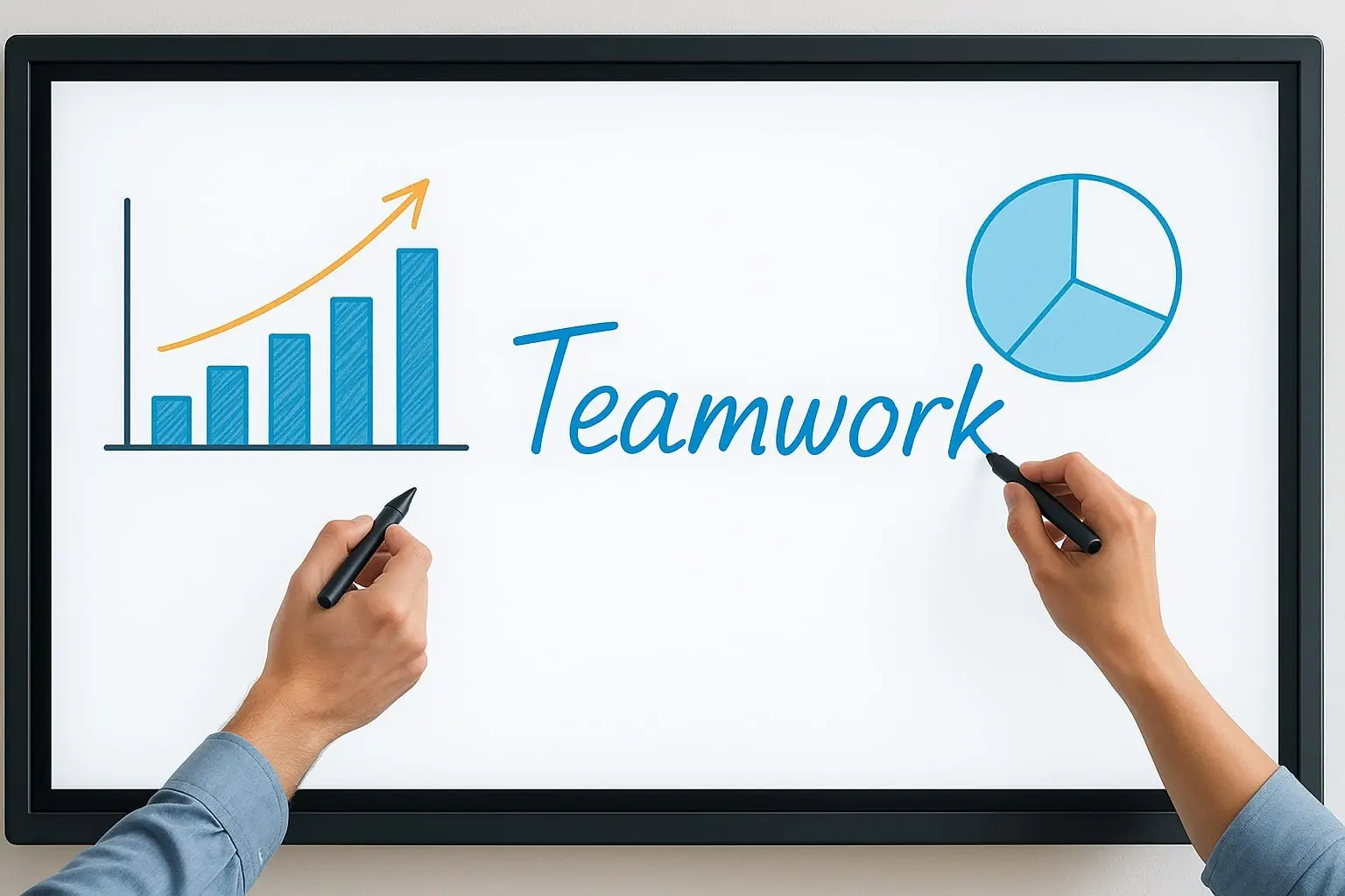 Interaktives Konferenzdisplay mit Multi-Touch für Teamarbeit und Zusammenarbeit