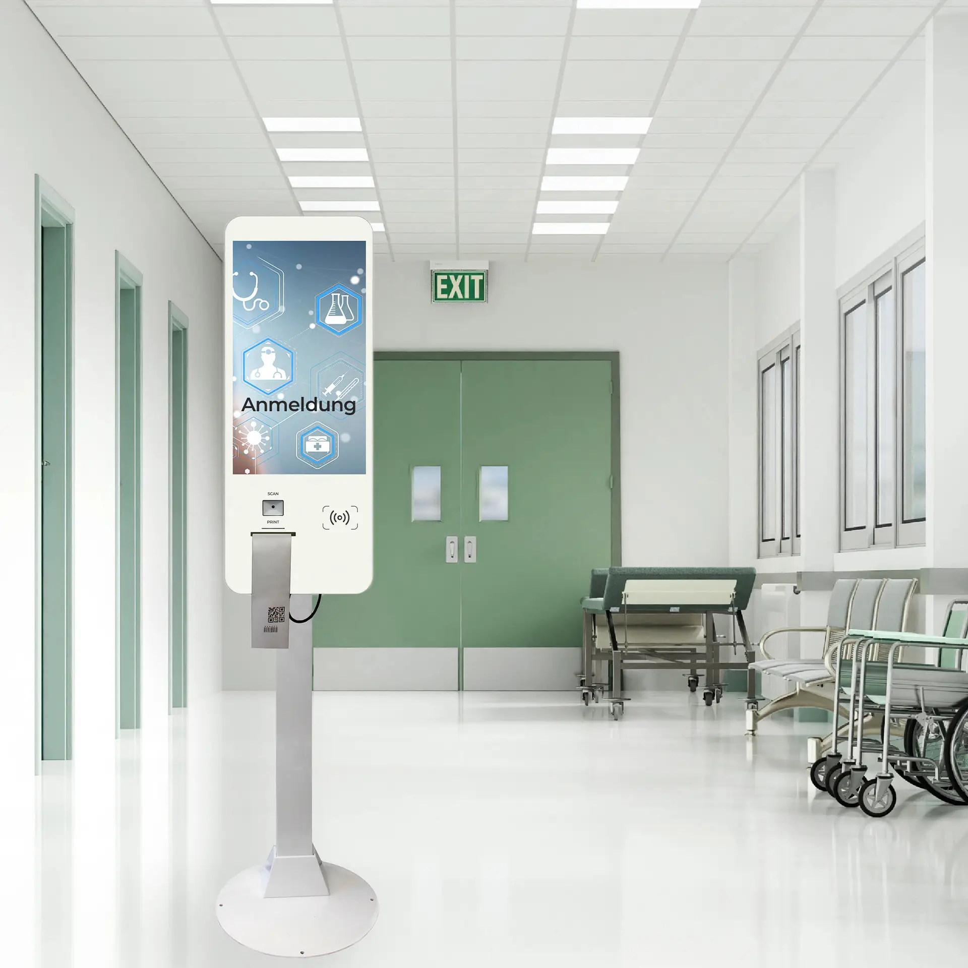 Kiosk K215 Self-Service Terminal für Patientenanmeldung im Krankenhaus Empfang