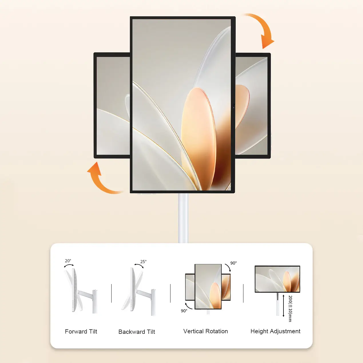 Smart Kiosk Display 27 drehbar und höhenverstellbar