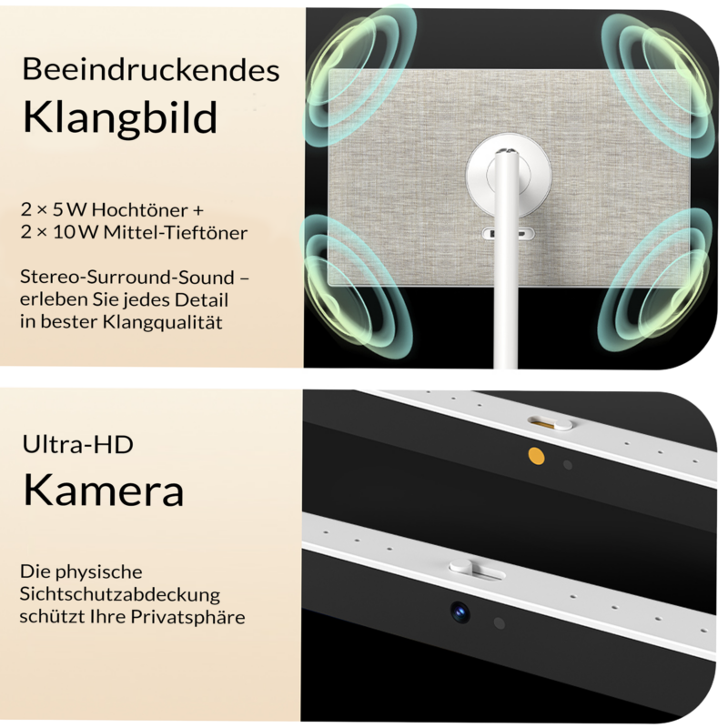 Smart Kiosk Display 27 Lautsprecher und Kamera integriert
