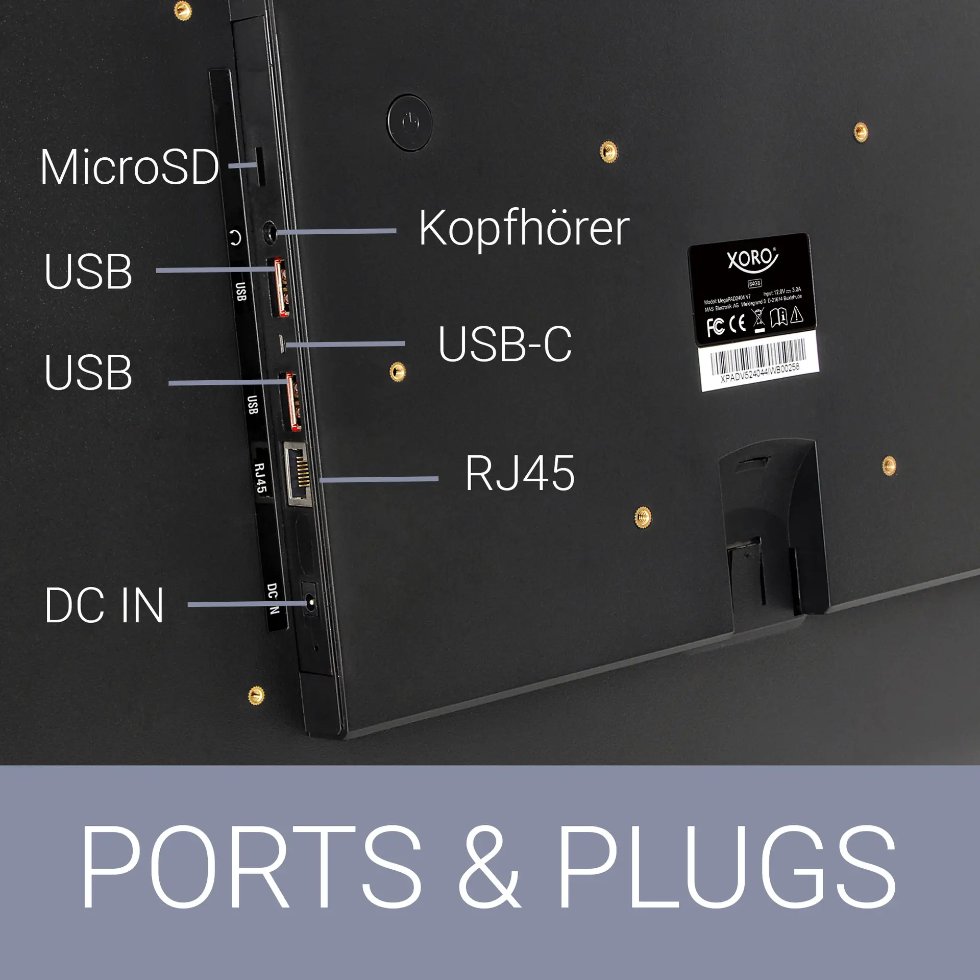 MegaPAD 2404V7 - Ports und Anschlüsse