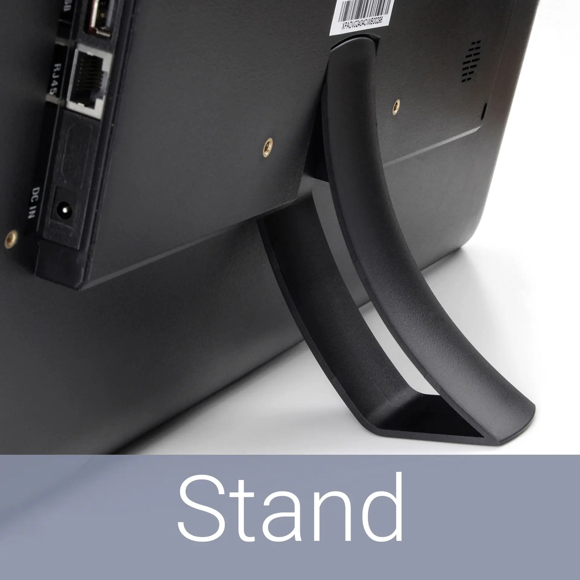 XORO MegaPAD 2404 V7 mit Standfuß und rückseitigen Anschlüssen